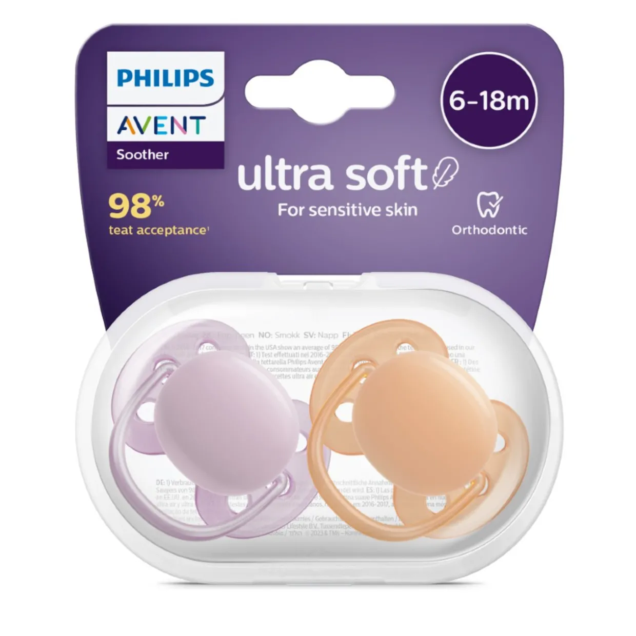 Avent Soother Ultra Soft 2 Pack