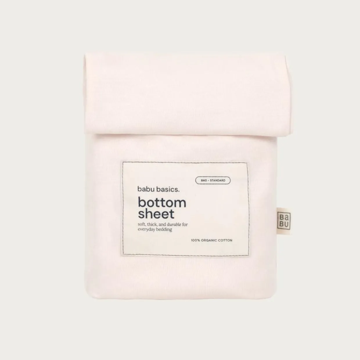 Babu Basics Organic Cotton Bassinet Fitted Sheet - 40 x 80cm