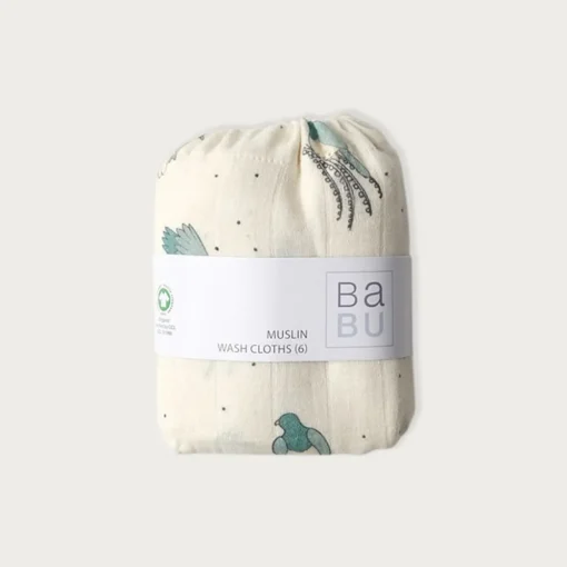 Babu Muslin Wash Cloth 6 Pack