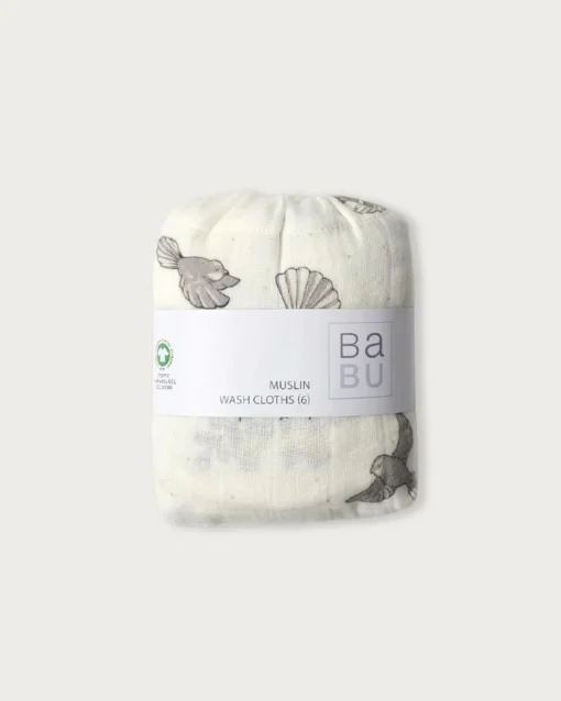 Babu Muslin Wash Cloth 6 Pack