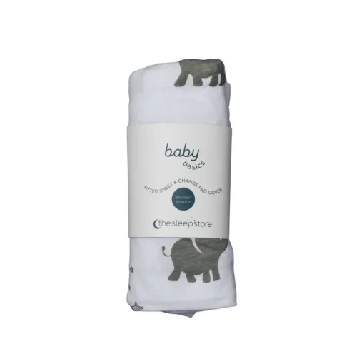 Baby Basics Bassinet Fitted Sheet / Change Pad Cover - 80 x 40cm