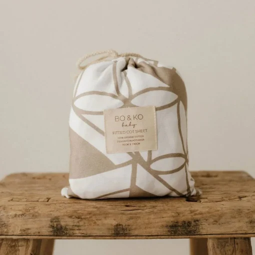 BO & KO Baby Fitted Cot Sheet 70 x 130cm