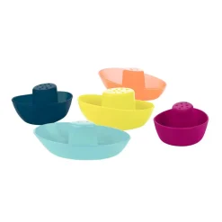 Boon Fleet Stacking Boats 5pc - Navy/Yellow
