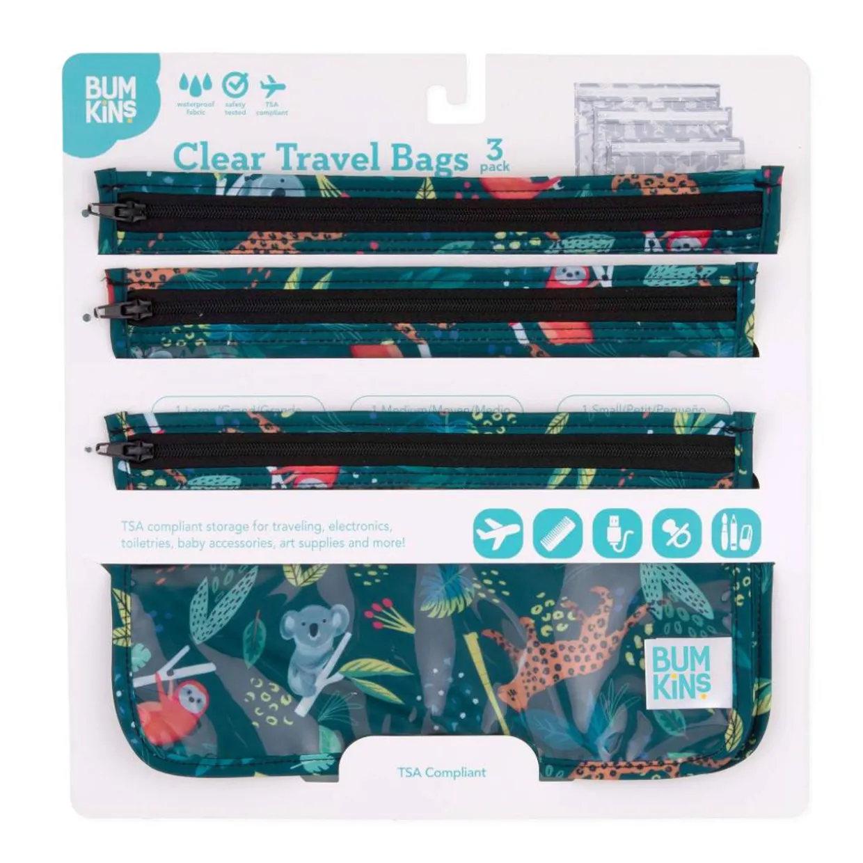 Bumkins Clear Travel Bag 3pk - SECONDS