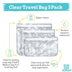 Bumkins Clear Travel Bag 3pk