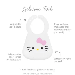 Bumkins Silicone Bib - Hello Kitty
