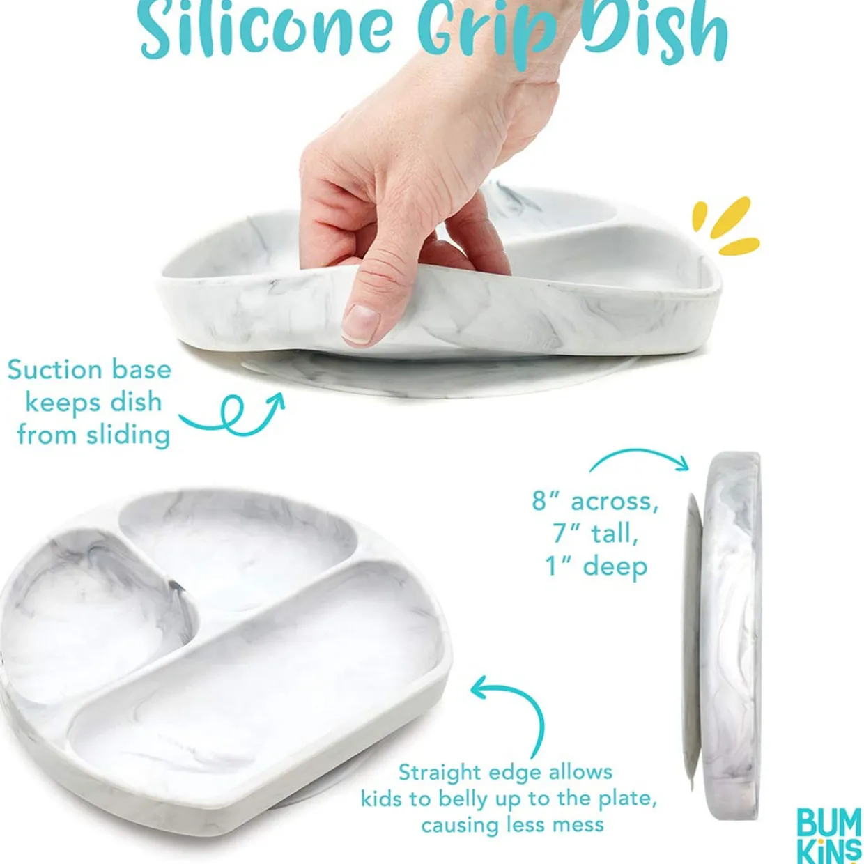 Bumkins Silicone Grip Dish