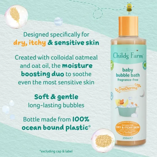 Childs Farm OatDerma Baby Bubble Bath Fragrance-Free