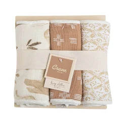 Crane Baby Burp Cloths - 3 Pack