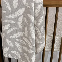 Crane Baby Jacquard Blanket - Ezra - Grey Feather - Clearance