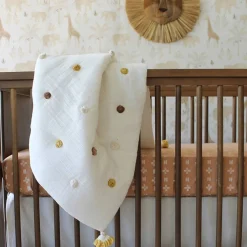 Crane Baby Kendi Pom Pom Blanket - Clearance