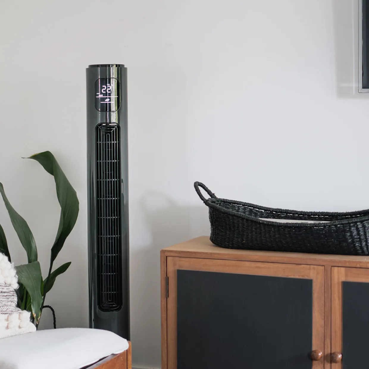 Crane Tower Fan and Air Circulator (116 cm) - Charcoal