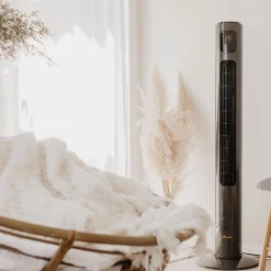 Crane Tower Fan and Air Circulator (116 cm) - Charcoal