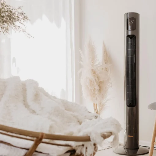 Crane Tower Fan and Air Circulator (116 cm) - Charcoal