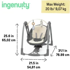Ingenuity Every Season Swing n Go Portable Swing