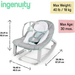 Ingenuity Keep Cozy 3-in-1 Grow With Me Bounce and Rock Seat