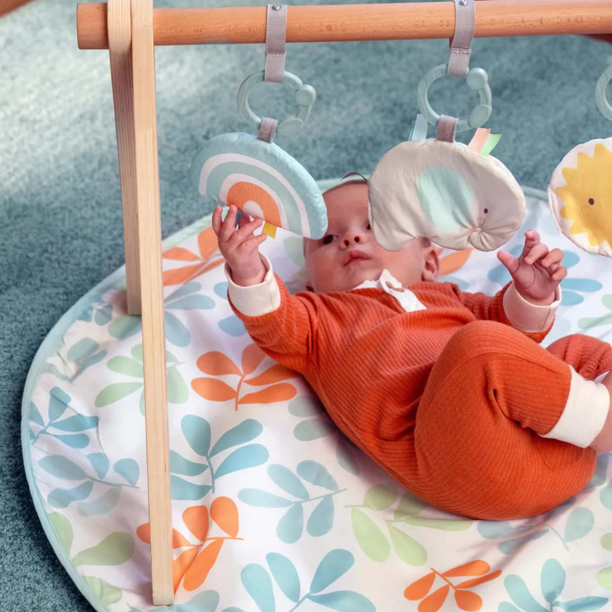 ity by Ingenuity Sun Valley Wooden Toy Arch & Play Mat