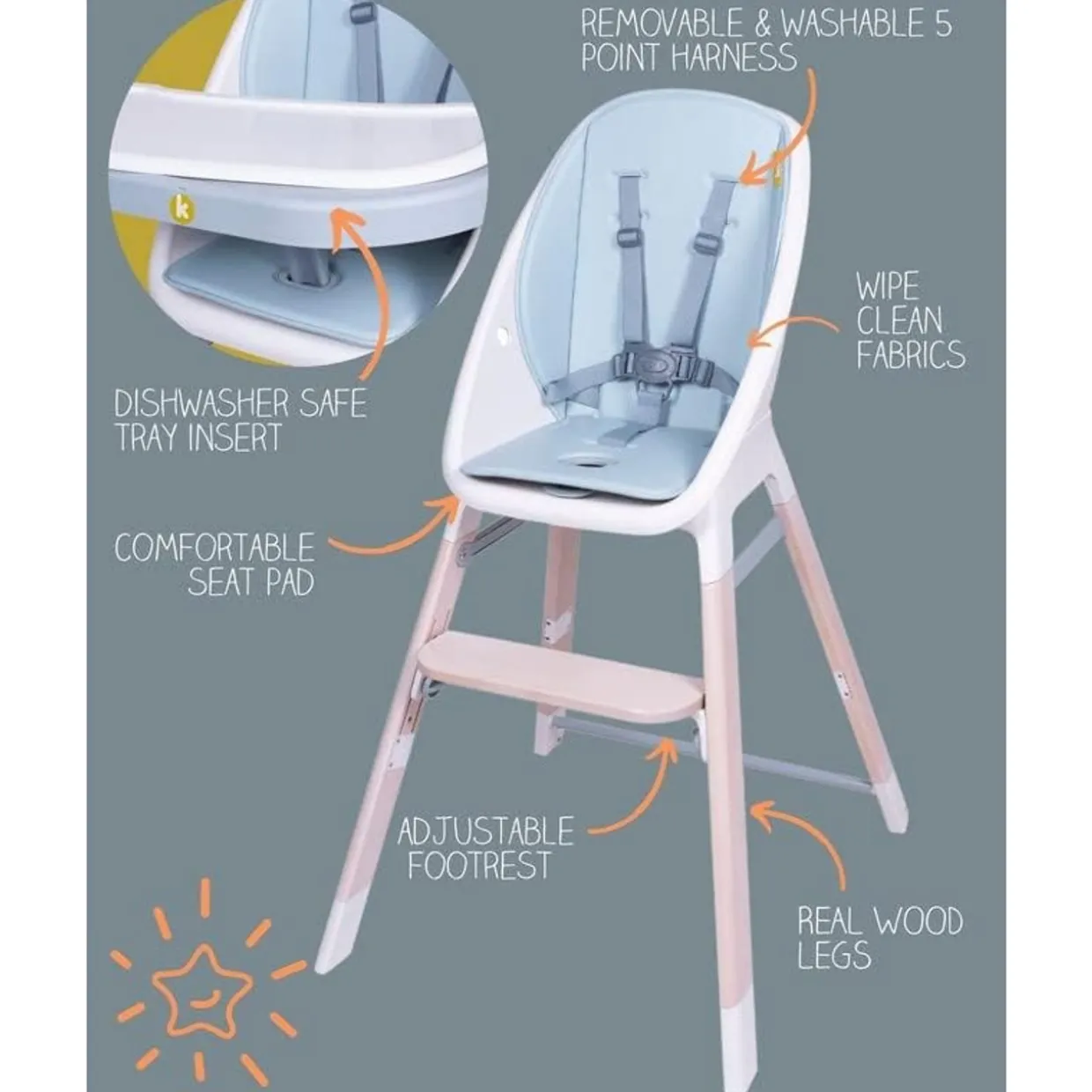 koo-di Tiny Taster 3-in-1 Highchair