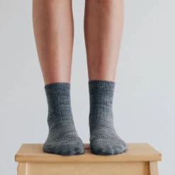 Lamington Womens Crew Merino Socks - Rib