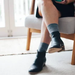 Lamington Womens Crew Merino Socks - Rib