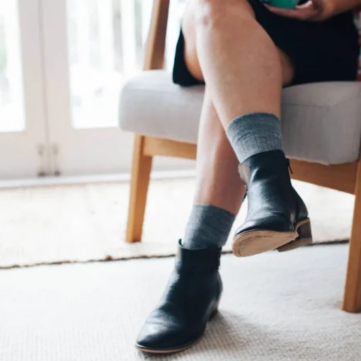 Lamington Womens Crew Merino Socks - Rib