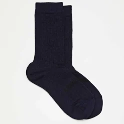 Lamington Womens Crew Merino Socks - Rib
