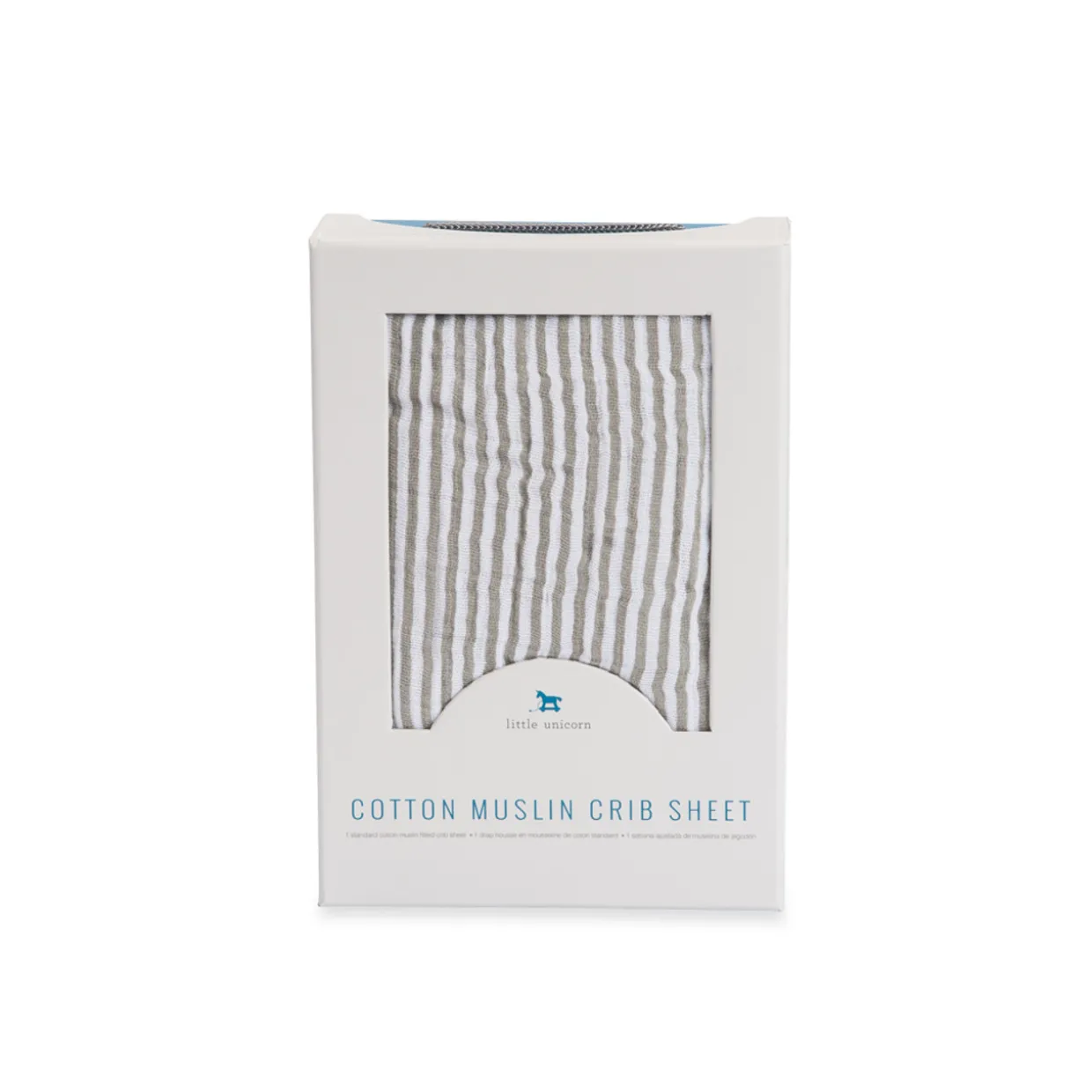 Little Unicorn - Muslin Fitted Cot Sheet - 132 x 71cm