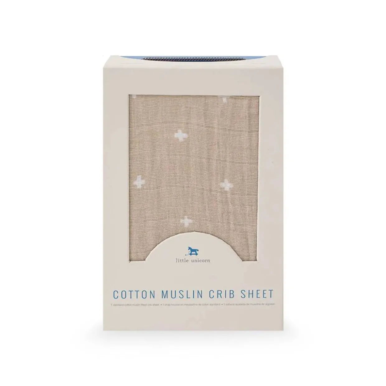Little Unicorn - Muslin Fitted Cot Sheet - 132 x 71cm