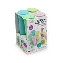 Melii Silicone Push Pops - 4 Pack with Tray