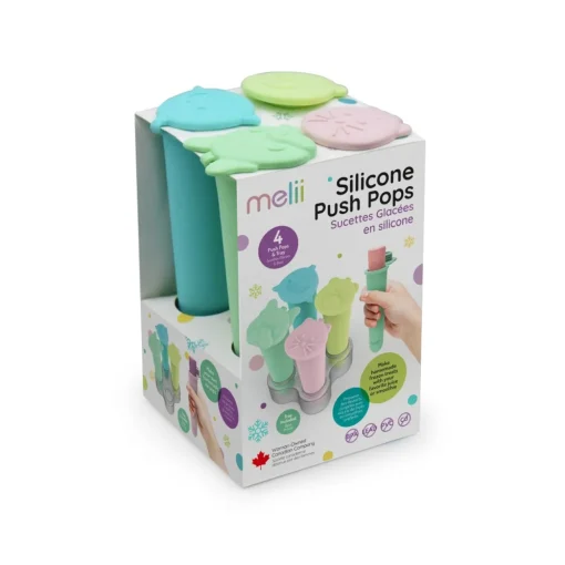 Melii Silicone Push Pops - 4 Pack with Tray