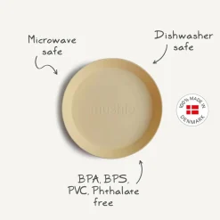 Mushie Dinnerware Round Plate 2pc