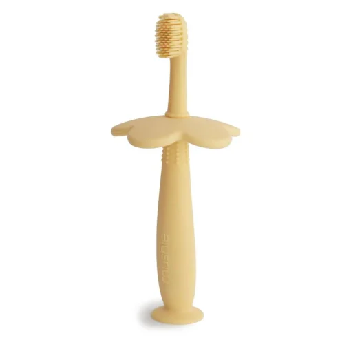 Mushie Silicone Flower Training Toothbrush