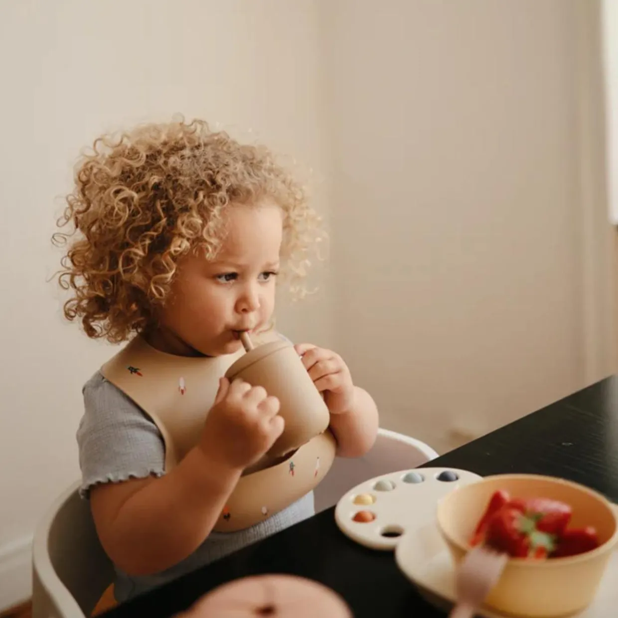 Mushie Silicone Training Cup & Straw