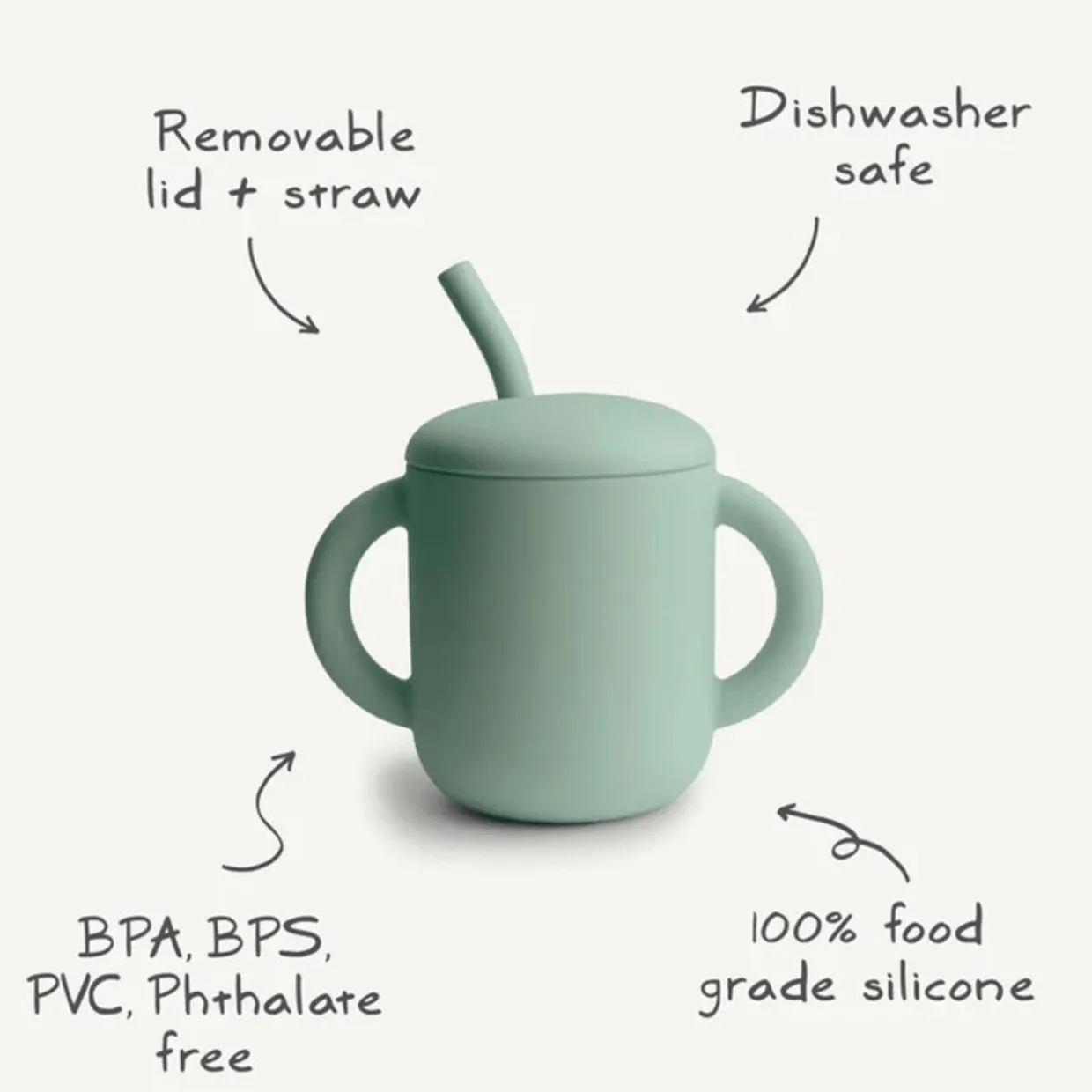 Mushie Silicone Training Cup & Straw