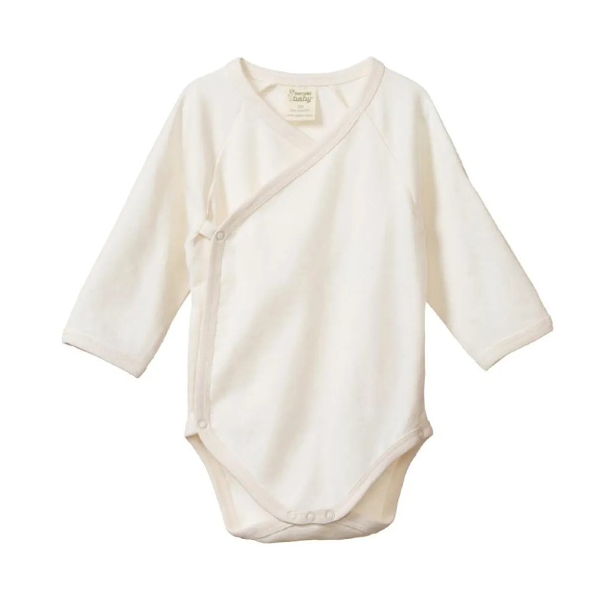 Nature Baby Long Sleeve Cotton Kimono Bodysuit