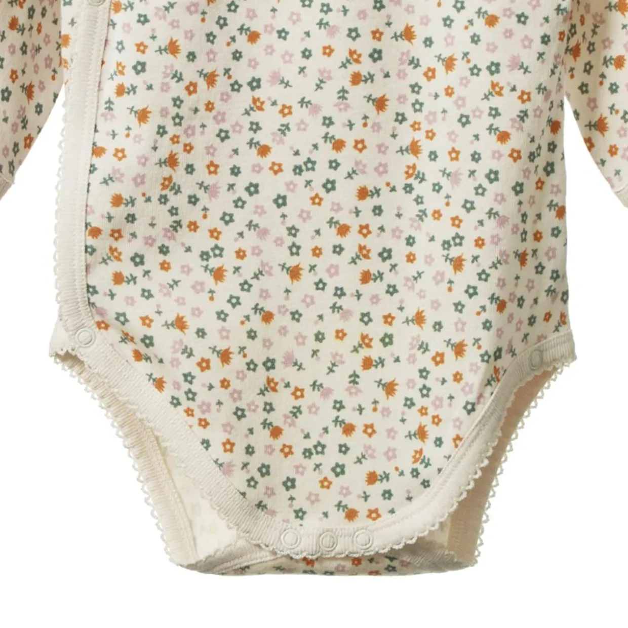 Nature Baby Long Sleeve Cotton Kimono Bodysuit