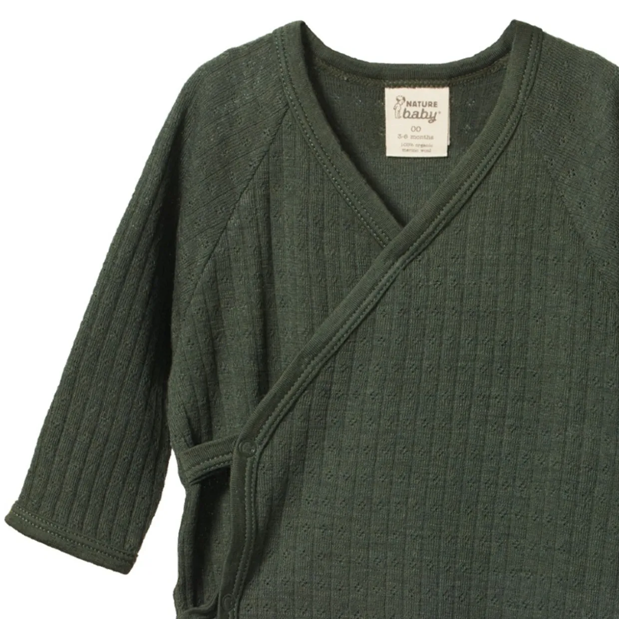 Nature Baby Merino Kimono Pointelle Stretch & Grow