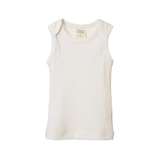 Nature Baby Organic Cotton Pointelle Singlet