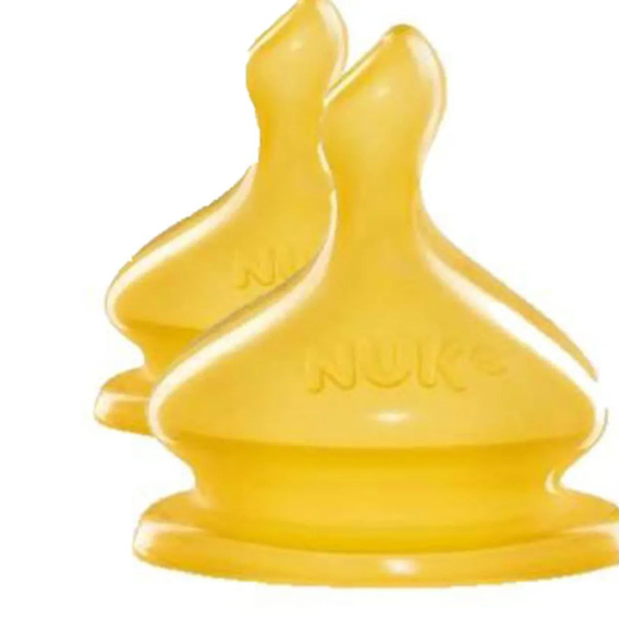 NUK Wide Neck Latex Teat - Medium Hole - 2pk