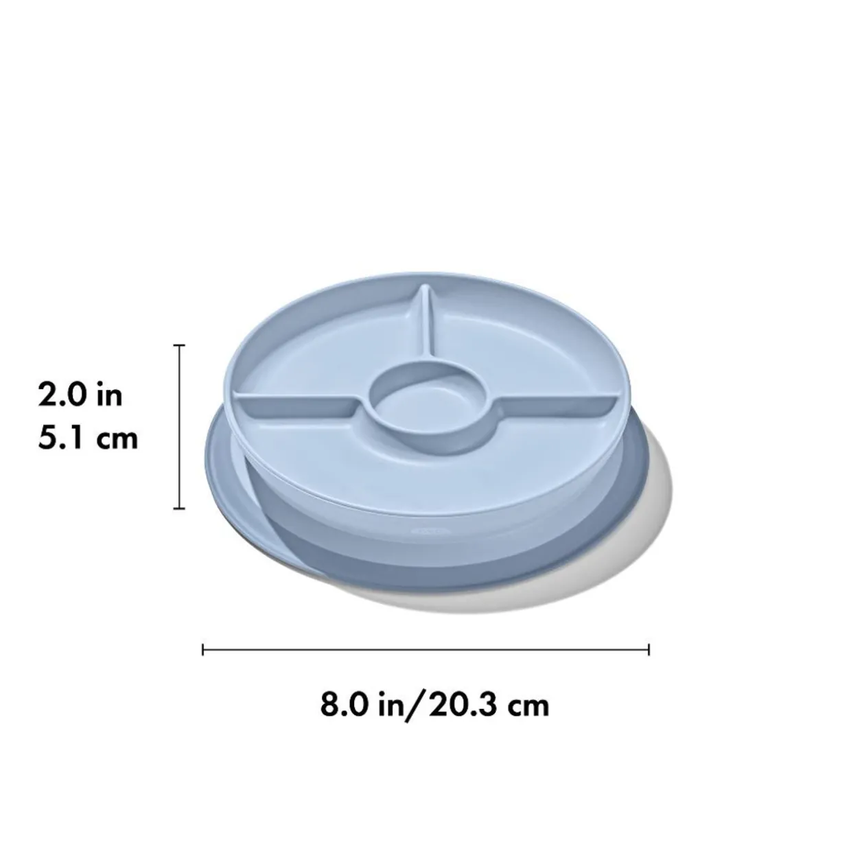 OXO Tot Stick & Stay Suction Divided Plate