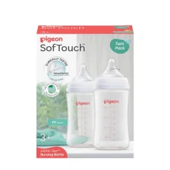 Pigeon SoftTouch Wide Neck Bottle PP Twin Pack