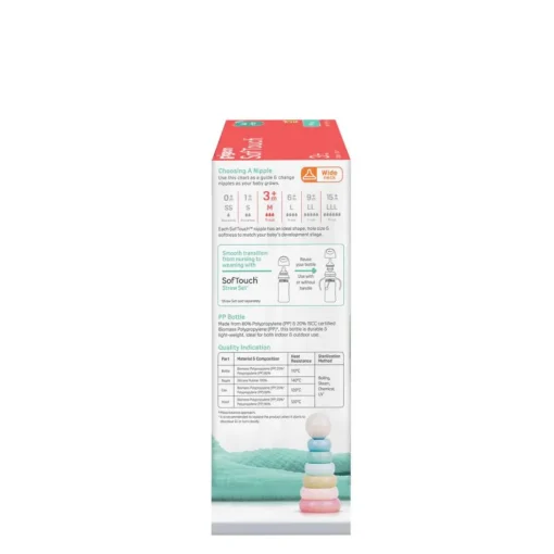 Pigeon SoftTouch Wide Neck Bottle PP Twin Pack