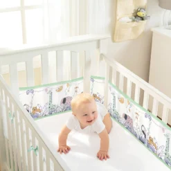 Print Breathable Mesh Cot Liner - 4 Sides