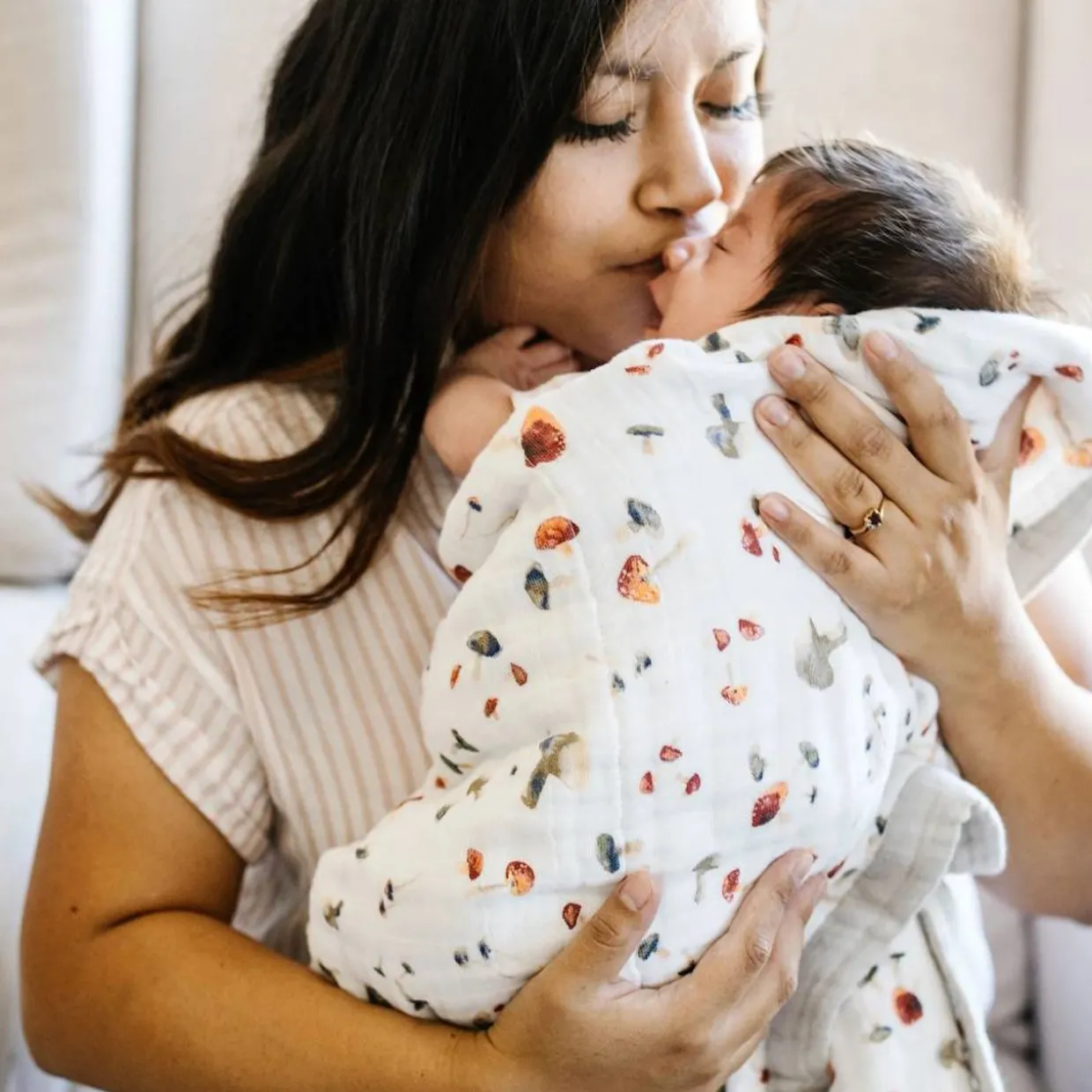 Quilted Cotton Muslin Baby Blanket