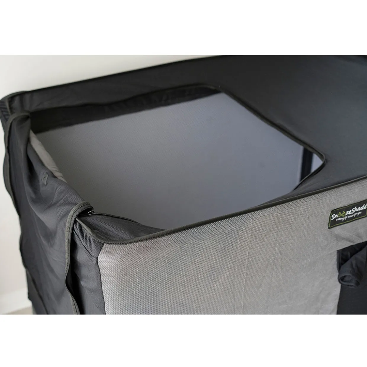 SnoozeShade Air-Permeable Travel Cot Blackout Cover