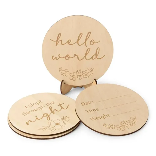 Snuggle Hunny Wooden Milestone Cards