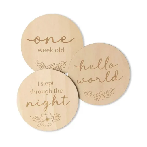 Snuggle Hunny Wooden Milestone Cards
