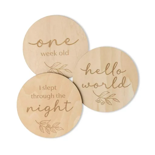 Snuggle Hunny Wooden Milestone Cards