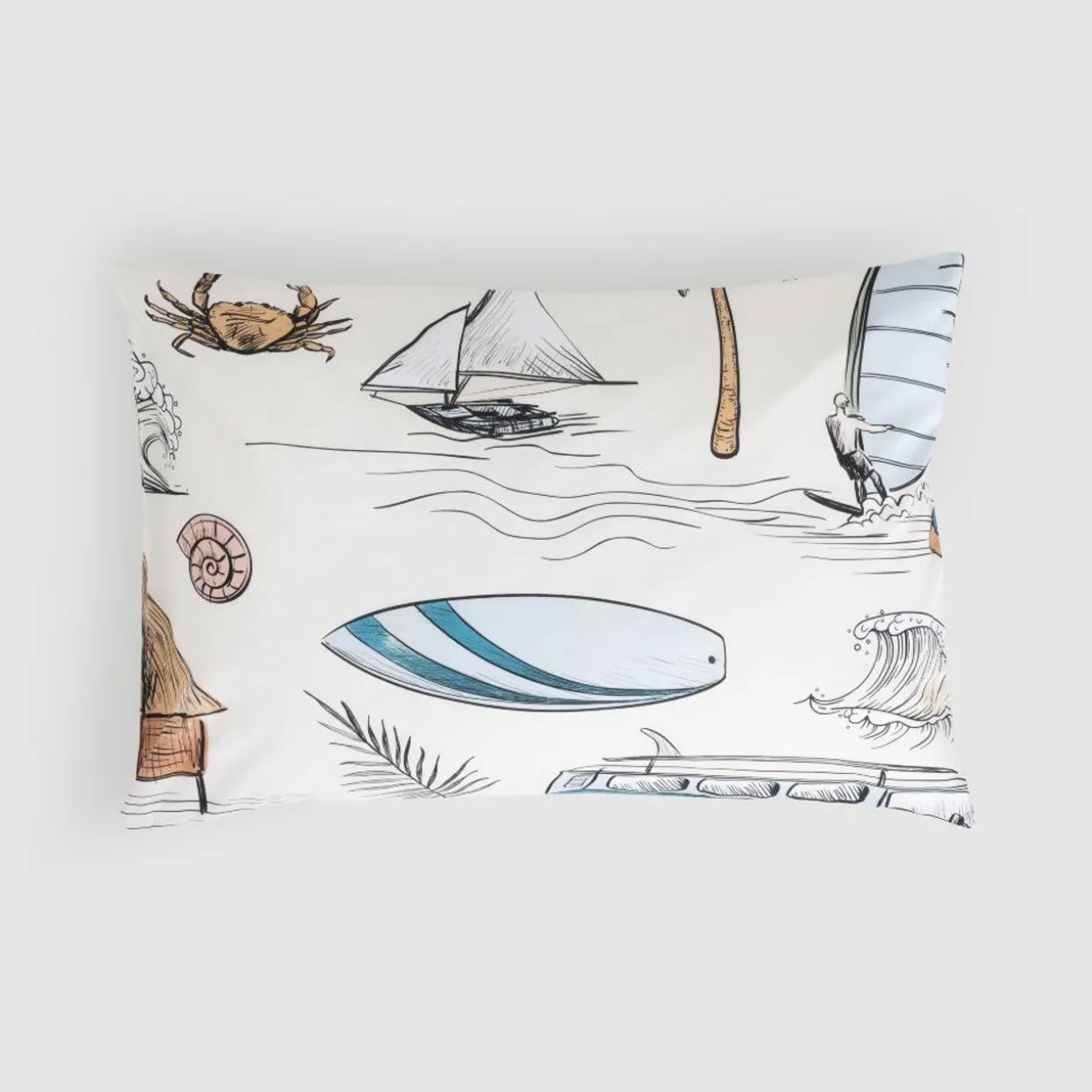 Squiggles Cotton Toddler Pillowcase