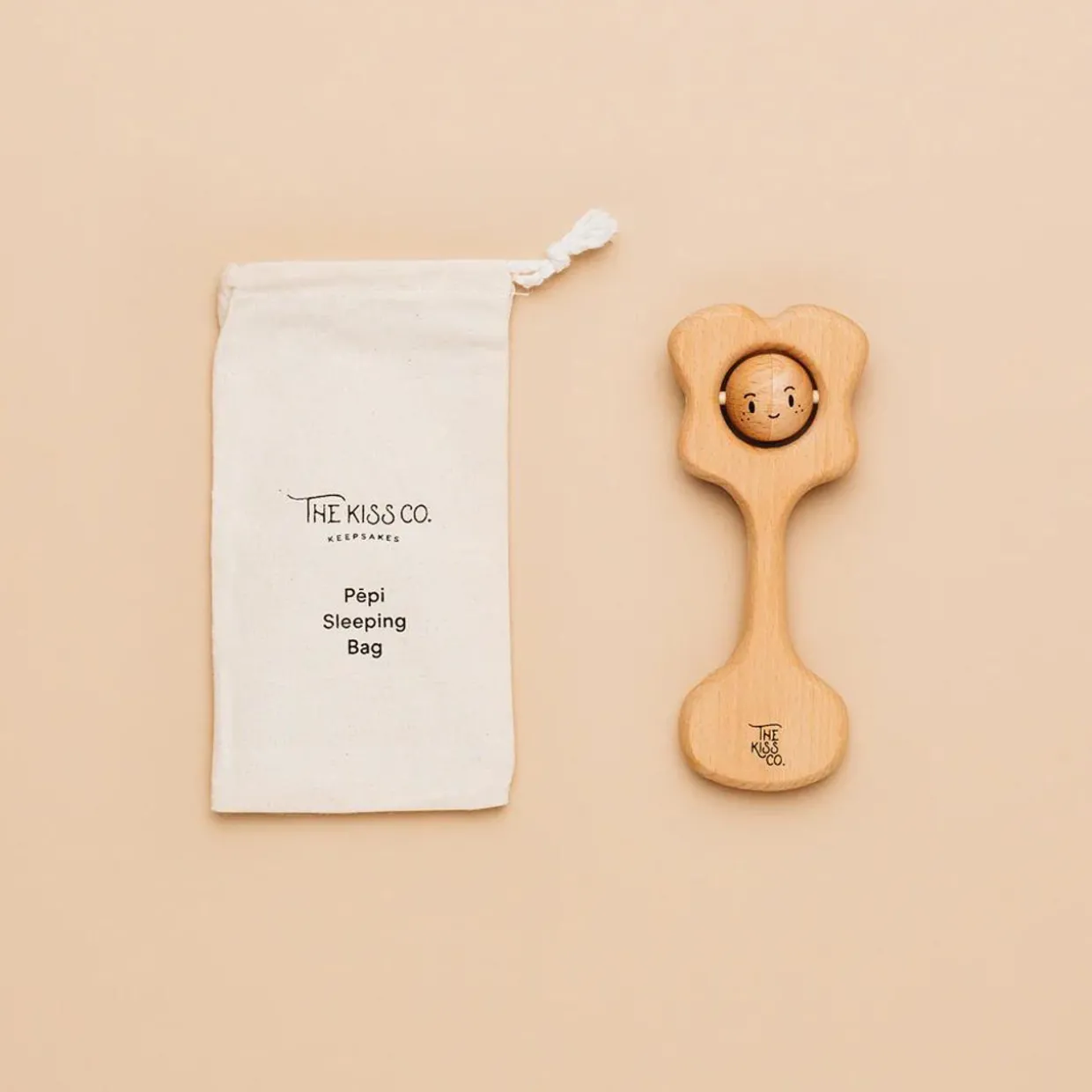The Kiss Co - Pēpi Kiss - All Natural Teething Rattle